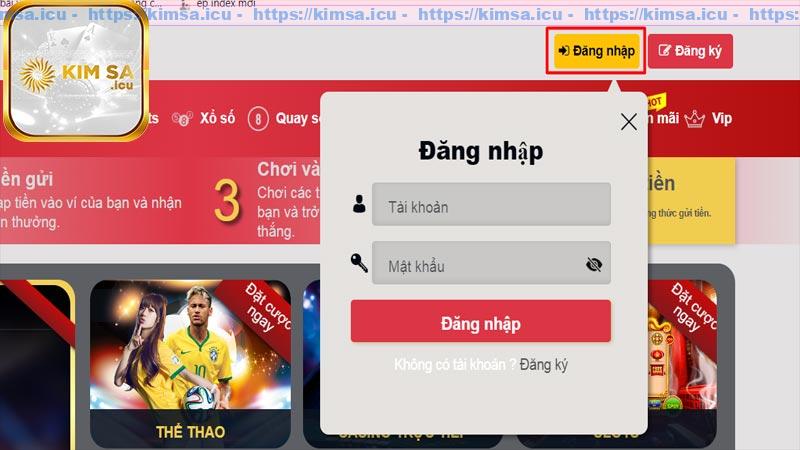 Quy trình đăng nhập kimsa
